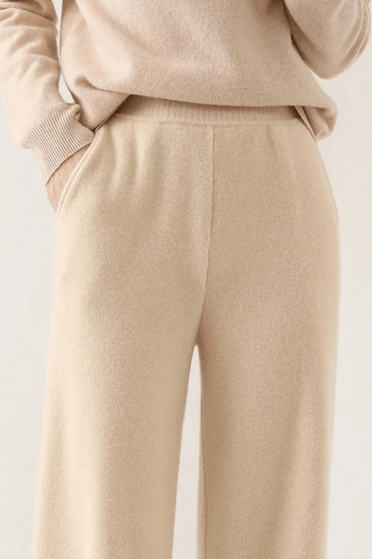 Elira High-Waisted Cashmere Pants for Women