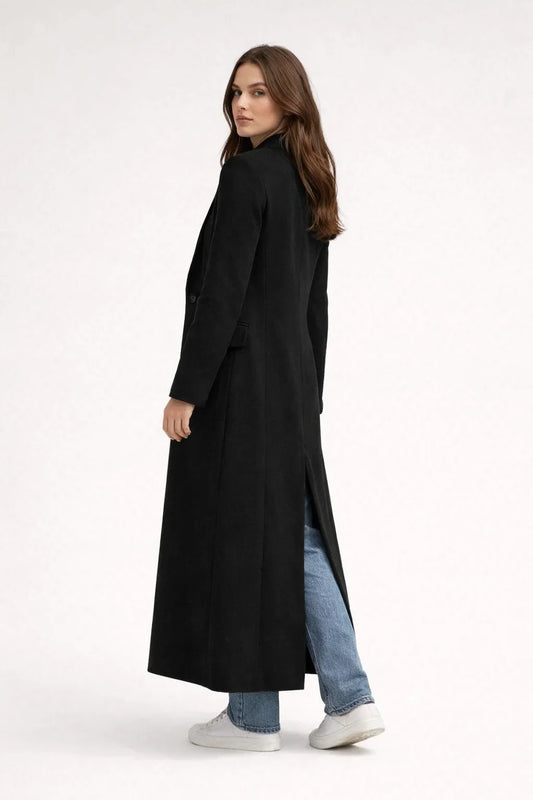 Black Tailored Long Maxi Coat