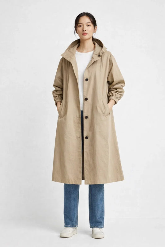 Urban Women's Breathable Hooded Raincoat