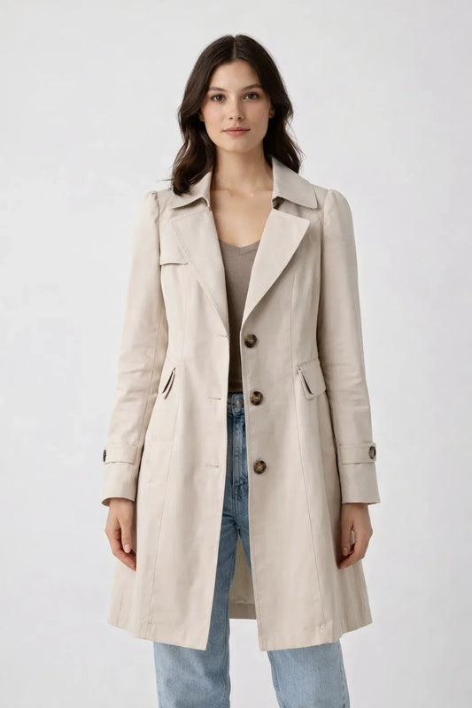 Elegant Women's Trench Coat for Transitional Seasons